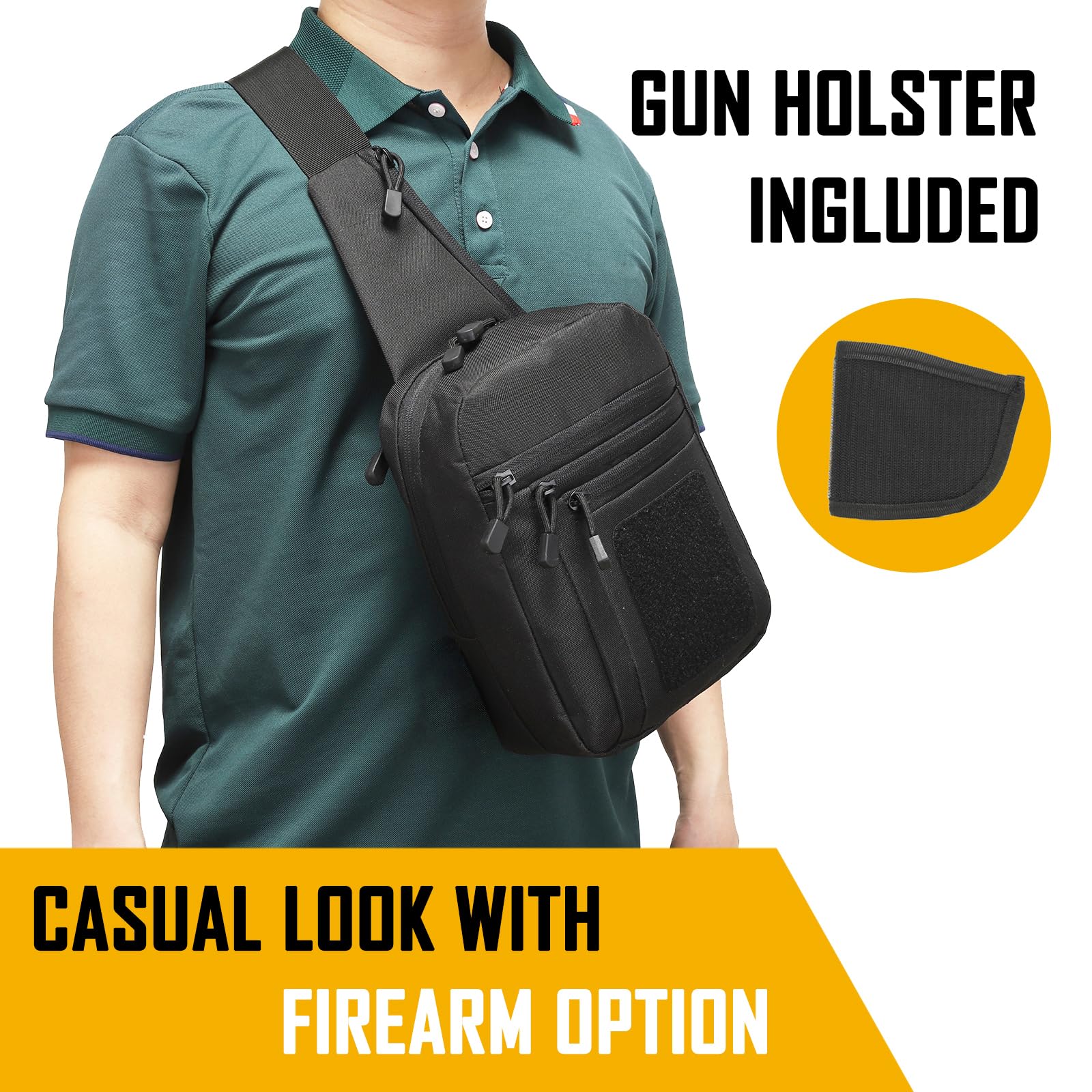 Appendix Carry Edc - Concealed Carry Crossbody Bag for Men,